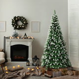 Tinseltown Christmas Tree 1.8M 6FT Snow Flocked Green - Close-Up Angle