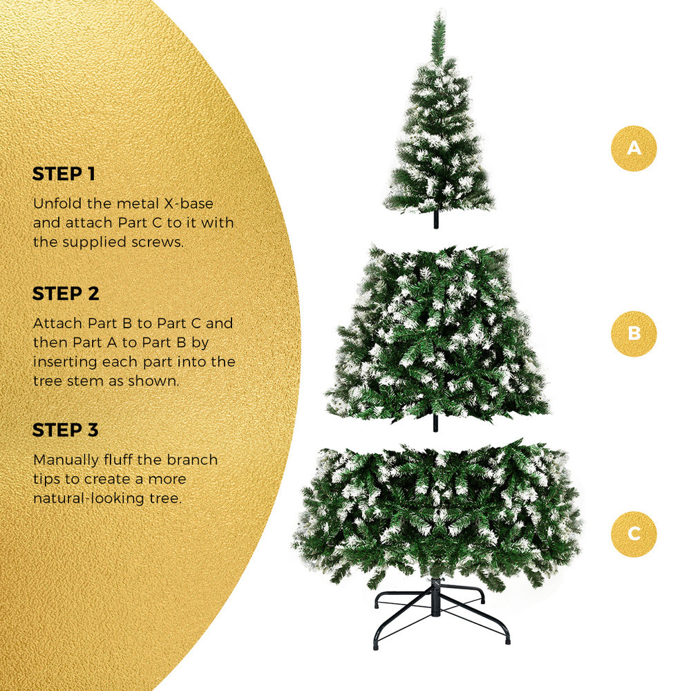 Tinseltown Christmas Tree 1.8M 6FT Snow Flocked Green