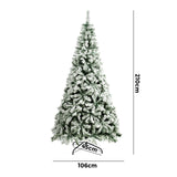 Tinseltown Christmas Tree 2.1M 7FT Snow Flocked Green - Rear View