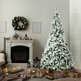 Tinseltown Christmas Tree 2.1M 7FT Snow Flocked Green - Side View