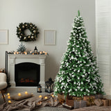 Tinseltown Christmas Tree 2.1M 7FT Snowy Decor Green 1050 Tips