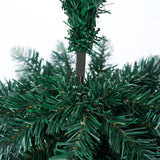 Tinseltown Slim Christmas Tree 1.8M 6FT Green and White - Top-Down View