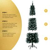 Tinseltown Slim Christmas Tree 1.8M 6FT Green and White - Extra Image