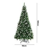 Tinseltown Christmas Tree 1.8M 6FT Snowy Xmas Decorations Home Decor Green 800 tips