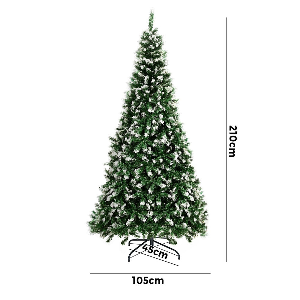 Tinseltown Christmas Tree 2.1M 7FT Snowy Green 1000 tips