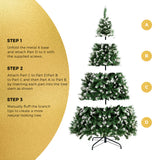 Tinseltown Christmas Tree 2.4M 8FT Snowy Xmas Decorations Home Decor Green 1400 tips