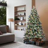 Tinseltown LED Christmas Tree 1.8M 6FT Green White 790 Tips - Low Angle