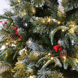 Tinseltown LED Christmas Tree 2.1M 7FT Green White 1210 Tips - Low Angle