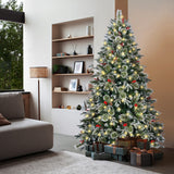 Tinseltown LED Christmas Tree 2.1M 7FT Green White 1210 Tips - Side View