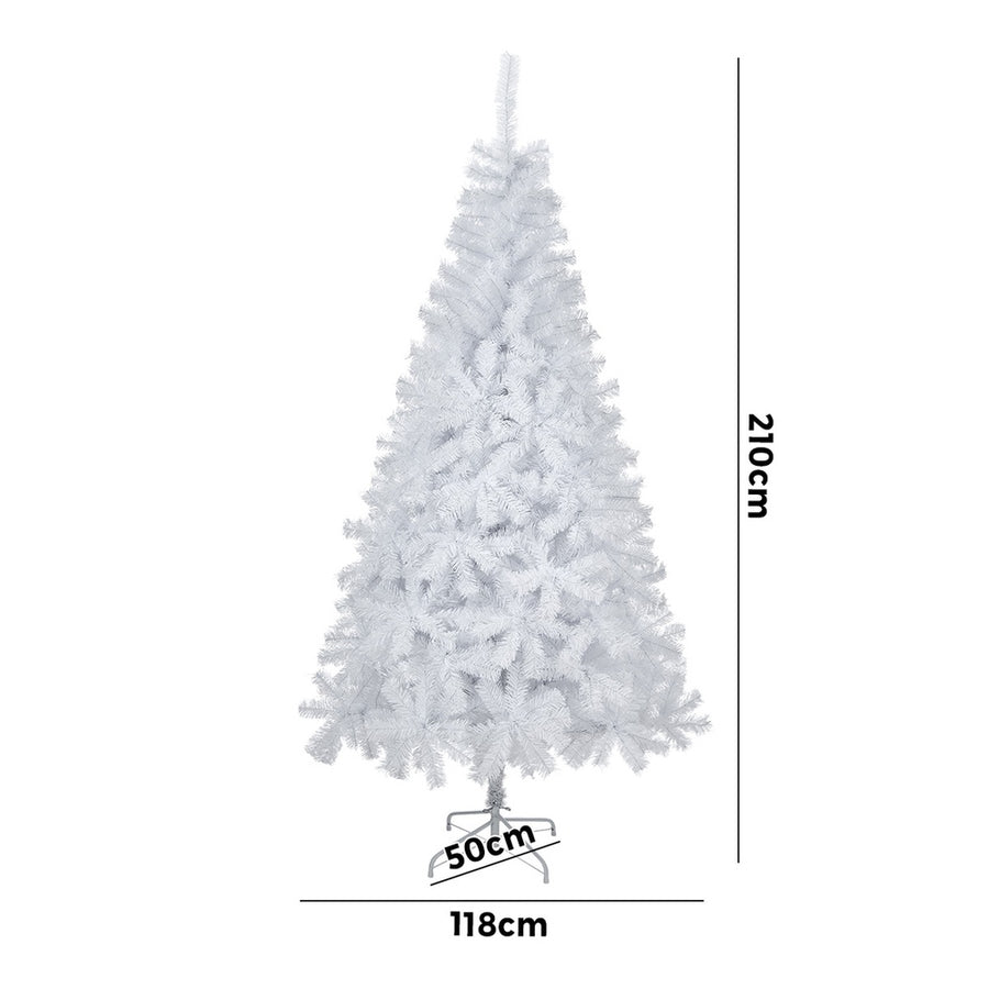 Tinseltown White Christmas Tree 2.1M 7FT 1000tips, image 9
