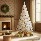 Tinseltown White Christmas Tree 2.1M 7FT 1000tips - Low Angle