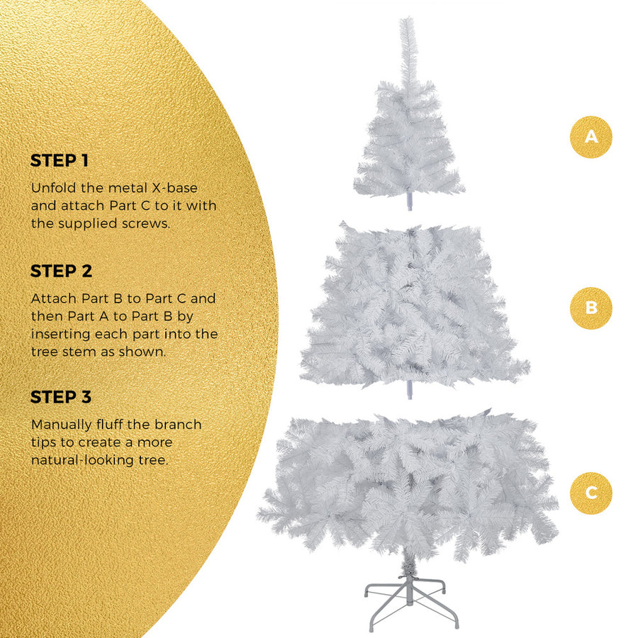Tinseltown White Christmas Tree 2.1M 7FT 1000tips, image 7