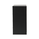 Oikiture 5 Chest of Drawers Dresser Rattan Black