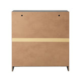Oikiture 5 Chest of Drawers Dresser Rattan Black