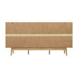 Oikiture 9 Chest of Drawers Rattan Lowboy Wooden