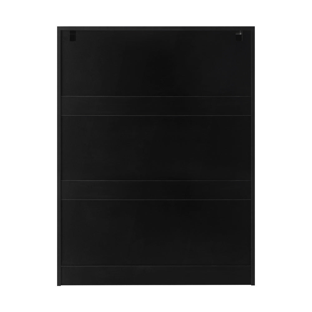 Oikiture 6 Chest of Drawers Air Gap Handles Black