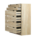 Oikiture 6 Chest of Drawers Tallboy Wooden