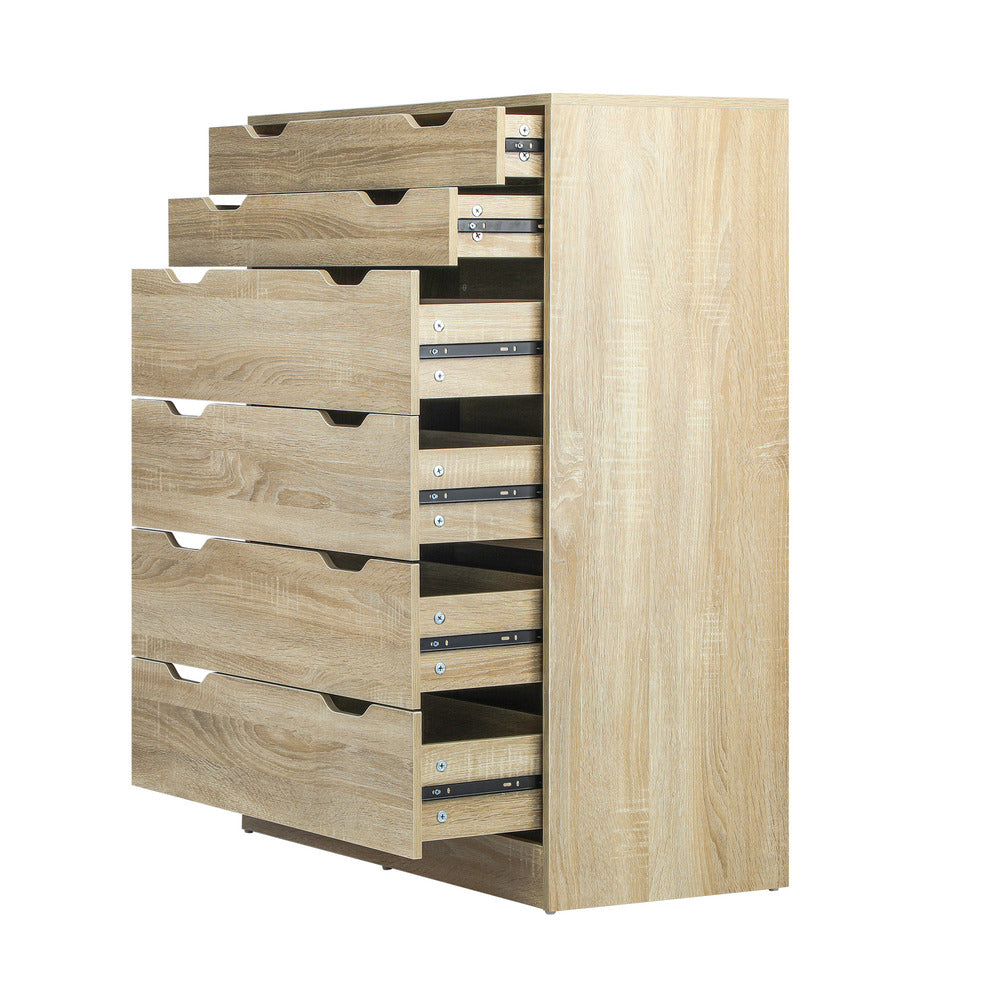 Oikiture 6 Chest of Drawers Tallboy Wooden