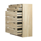 Oikiture 6 Chest of Drawers Tallboy Wooden - 45-Degree Angle