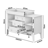 Oikiture Baby Changing Table Chest of Drawers Cabinet Nursery Furniture