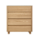 Oikiture 4 Chest of Drawers Dresser Faux Marble Top Natural