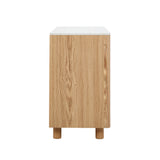 Oikiture 6 Chest of Drawers Dresser Faux Marble Top Natural - Extra Image