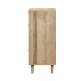 Oikiture 5 Chest of Drawers Dresser Tallboy Natural - 45-Degree Angle