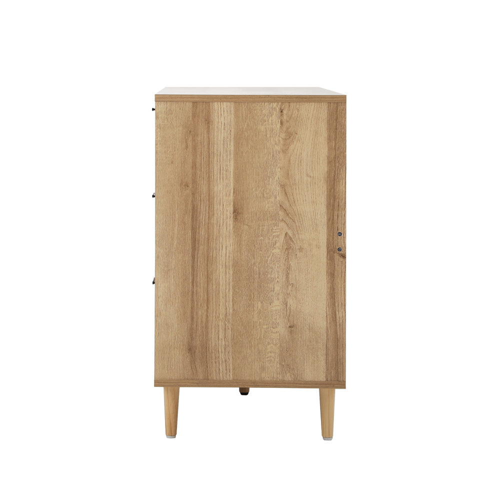 Oikiture 6 Chest of Drawers Dresser Tallboy Natural