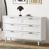 Oikiture 6 Chest of Drawers Dresser Tallboy White