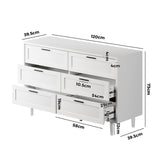 Oikiture 6 Chest of Drawers Dresser Tallboy White