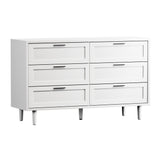 Oikiture 6 Chest of Drawers and 2 Bedside Tables Bedroom Set White - Extra Image
