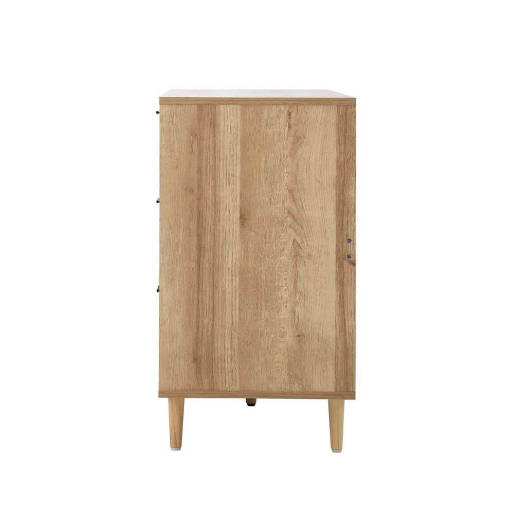 Oikiture 7 Chest of Drawers Dresser Tallboy Natural