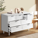 Oikiture 7 Chest of Drawers and 2 Bedside Tables Bedroom Set White - Extra Image