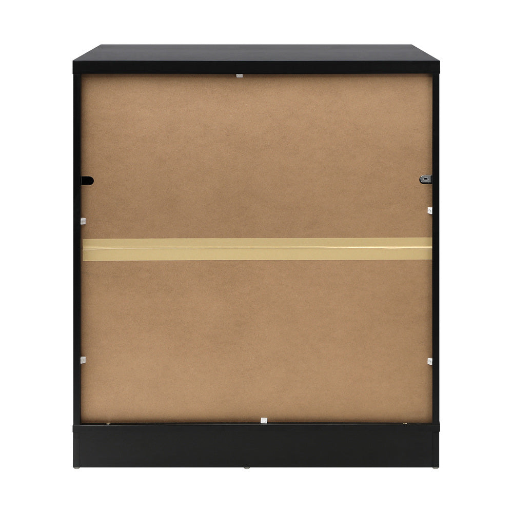 Oikiture Chest of Drawers with 5 Drawers Black