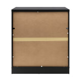 Oikiture Chest of Drawers with 5 Drawers Black - Front View