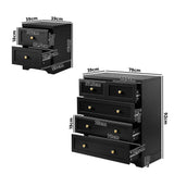 Oikiture 5 Chest of Drawers and 2 Bedside Tables Hamptons Furniture Set