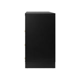 Oikiture Chest of Drawers with 6 Drawers Black - Rear View