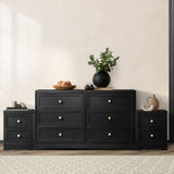 Oikiture 6 Chest of Drawers and 2 Bedside Tables Hamptons Furniture Set