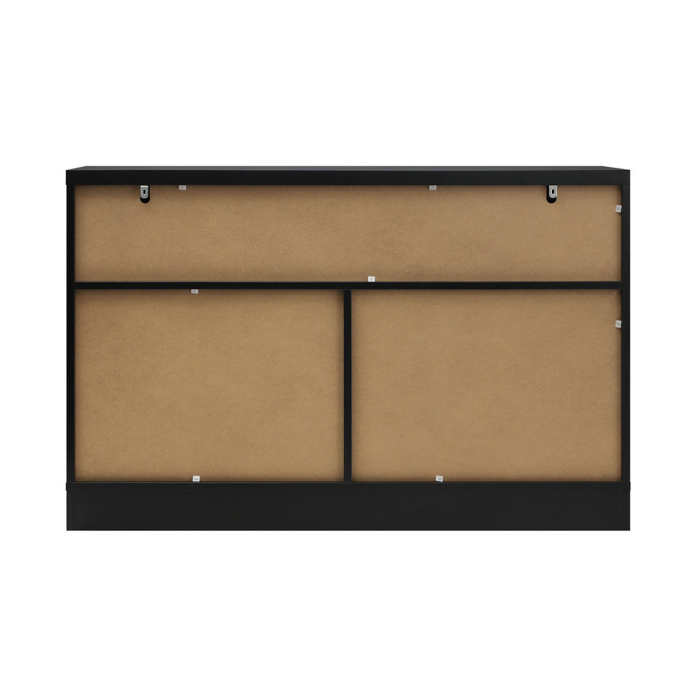 Oikiture Chest of Drawers with 7 Drawers Black