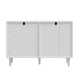 Oikiture 6 Chest of Drawers Dressers Lowboy Stripe White