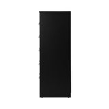 Oikiture 6 Chest of Drawers Tallboy Dresser Black