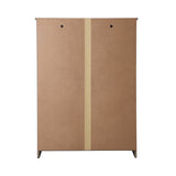 Oikiture 6 Chest of Drawers Tallboy Dresser Black - Side View