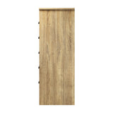Oikiture Tallboy Chest of Drawer with 6 Drawers Natural Wood