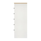 Oikiture Tallboy Chest of Drawer with 6 Drawers White