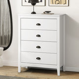 Oikiture 4 Chest of Drawers Dresser Vintage - Close-Up Angle