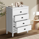 Oikiture 4 Chest of Drawers Dresser Vintage - Side View