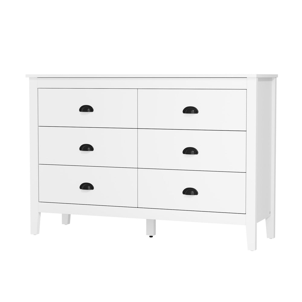 Oikiture 6 Chest of Drawers Dresser Vintage