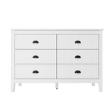Oikiture 6 Chest of Drawers Dresser Vintage - Rear View