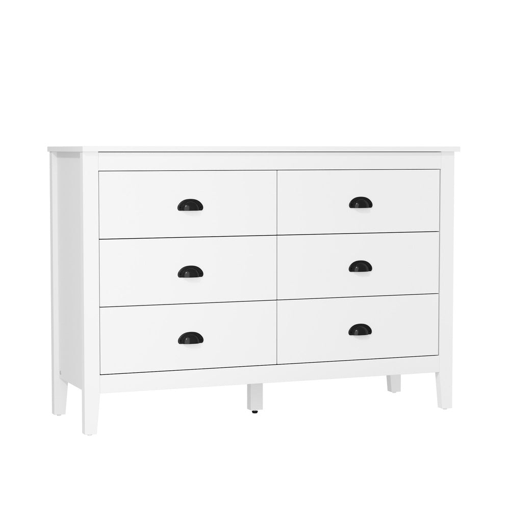 Oikiture 6 Chest of Drawers and Bedside Table Vintage Bedroom Set
