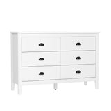 Oikiture 6 Chest of Drawers and 2 Bedside Tables Vintage Bedroom Set White